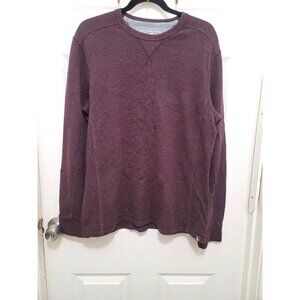 Eddie Bauer Men's Burgundy Long Sleeve Crew Neck Shirt Size L